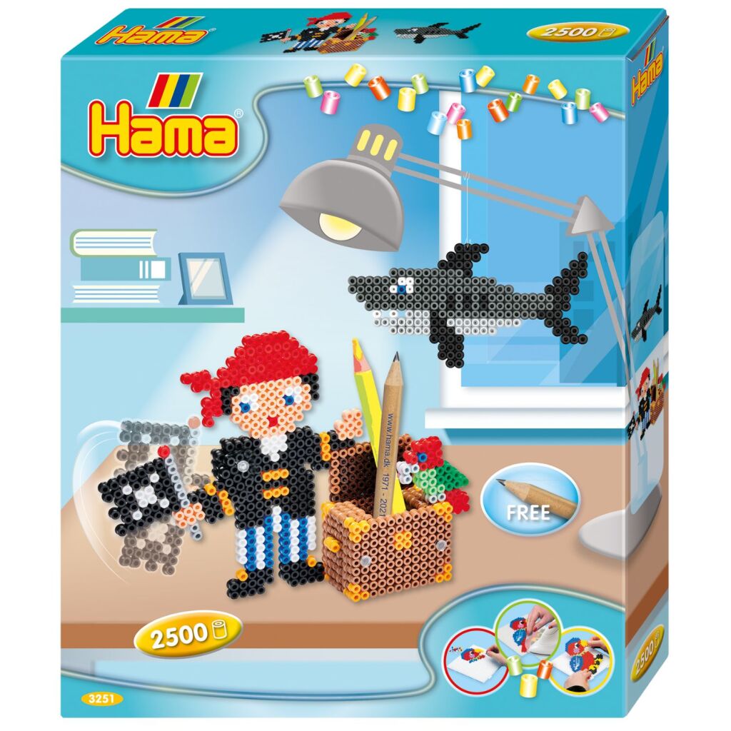 Hama String Perle Set Pirates, 2500st.