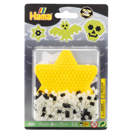 Hama perles thermocollantes blister brillent dans le noir 375 pièces | 6 pièces