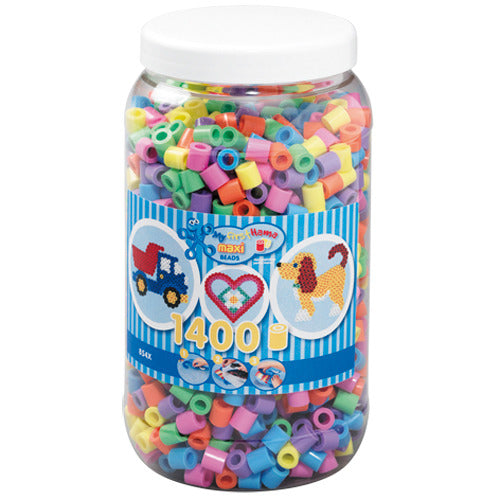 Hama Iron Beads Maxi in Pot - Pastelmix (050), 1400st.