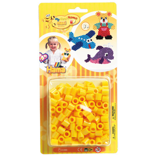 Hama perles à repasser hama maxi perles à repasser jaune 250 pièces