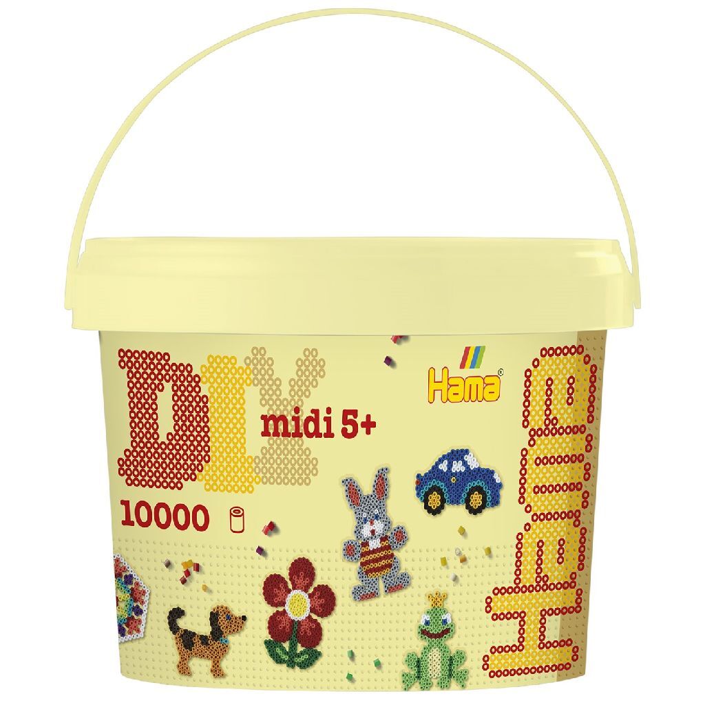 Perles à repasser Hama dans un seau, 10 000 pcs.