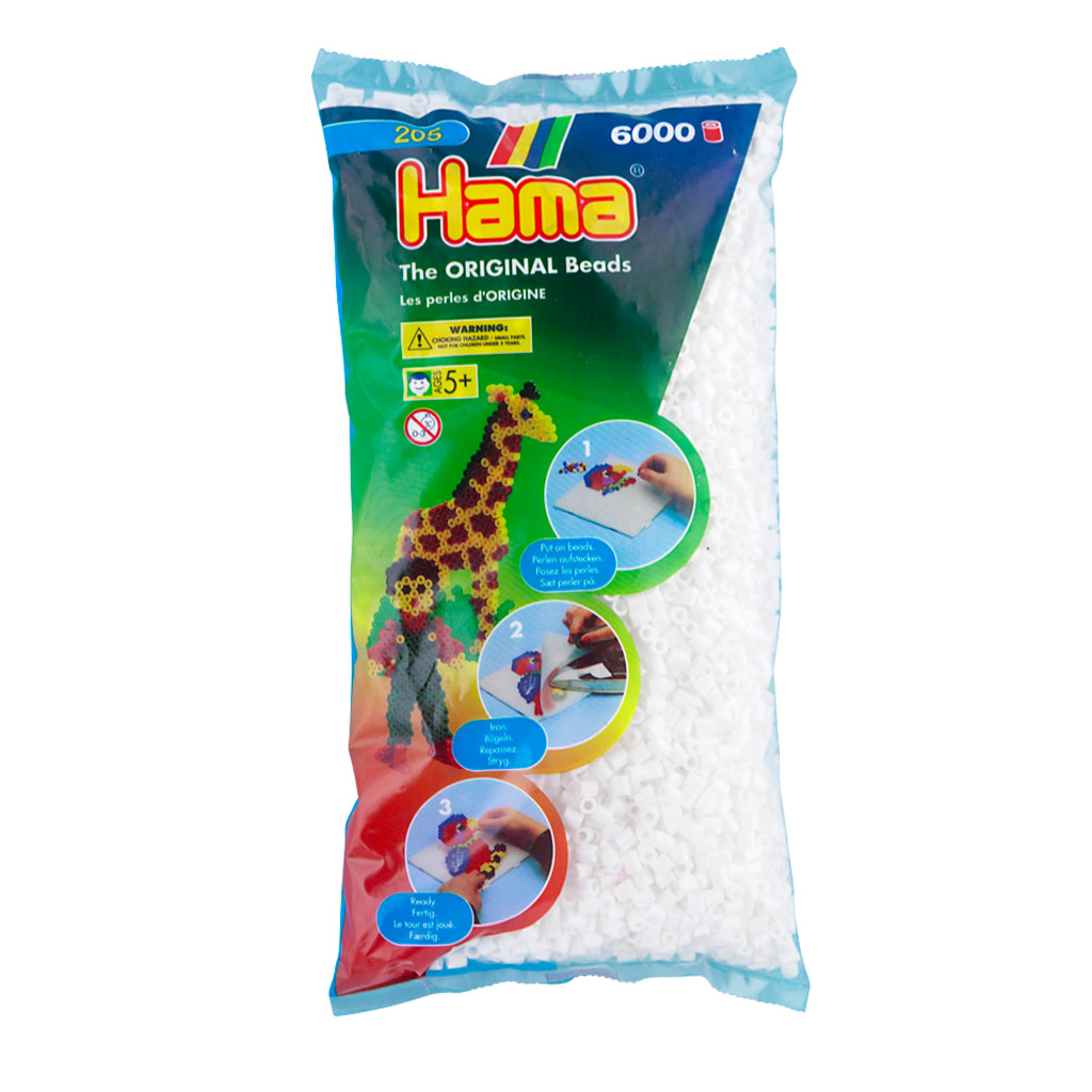 Hama String Beads String Beads 6000 Pieces White