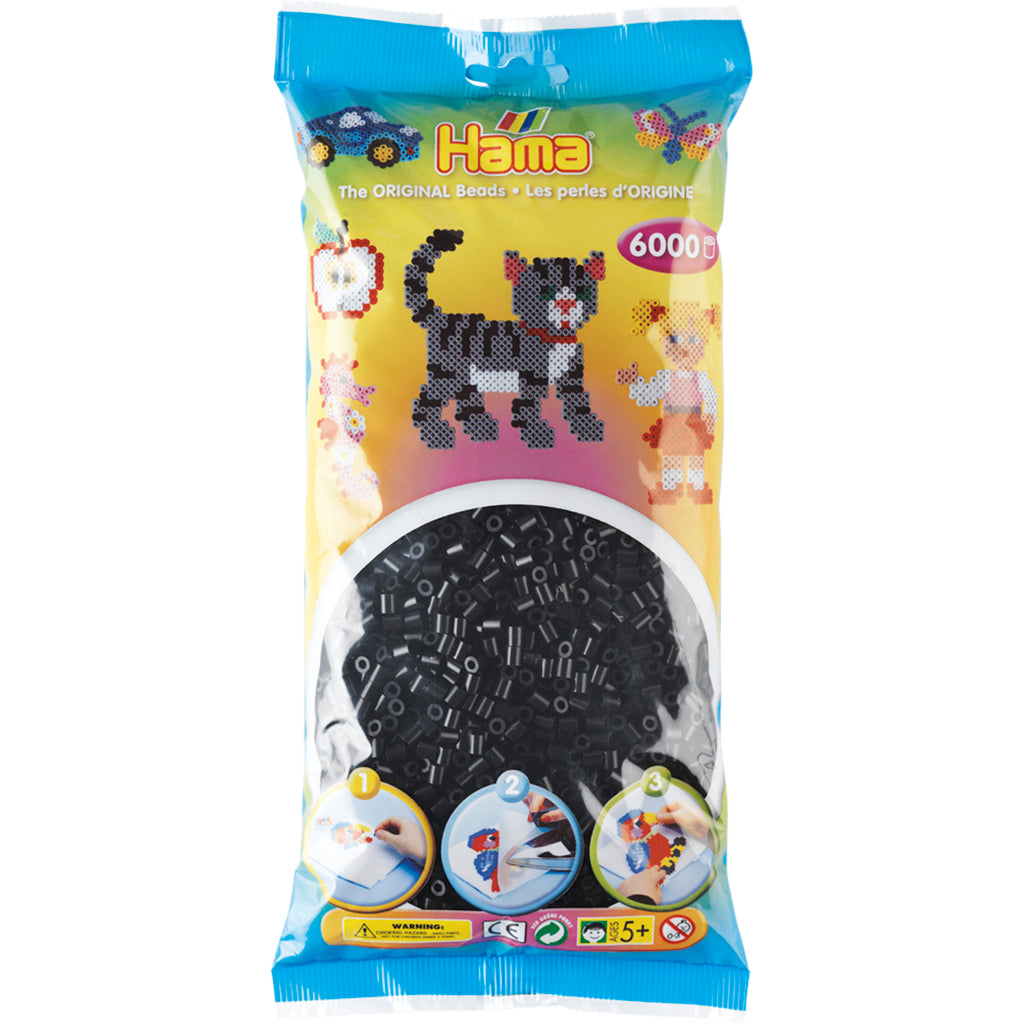 Hama perles à repasser 6000 pièces noires