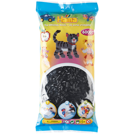 Hama perles à repasser 6000 pièces noires