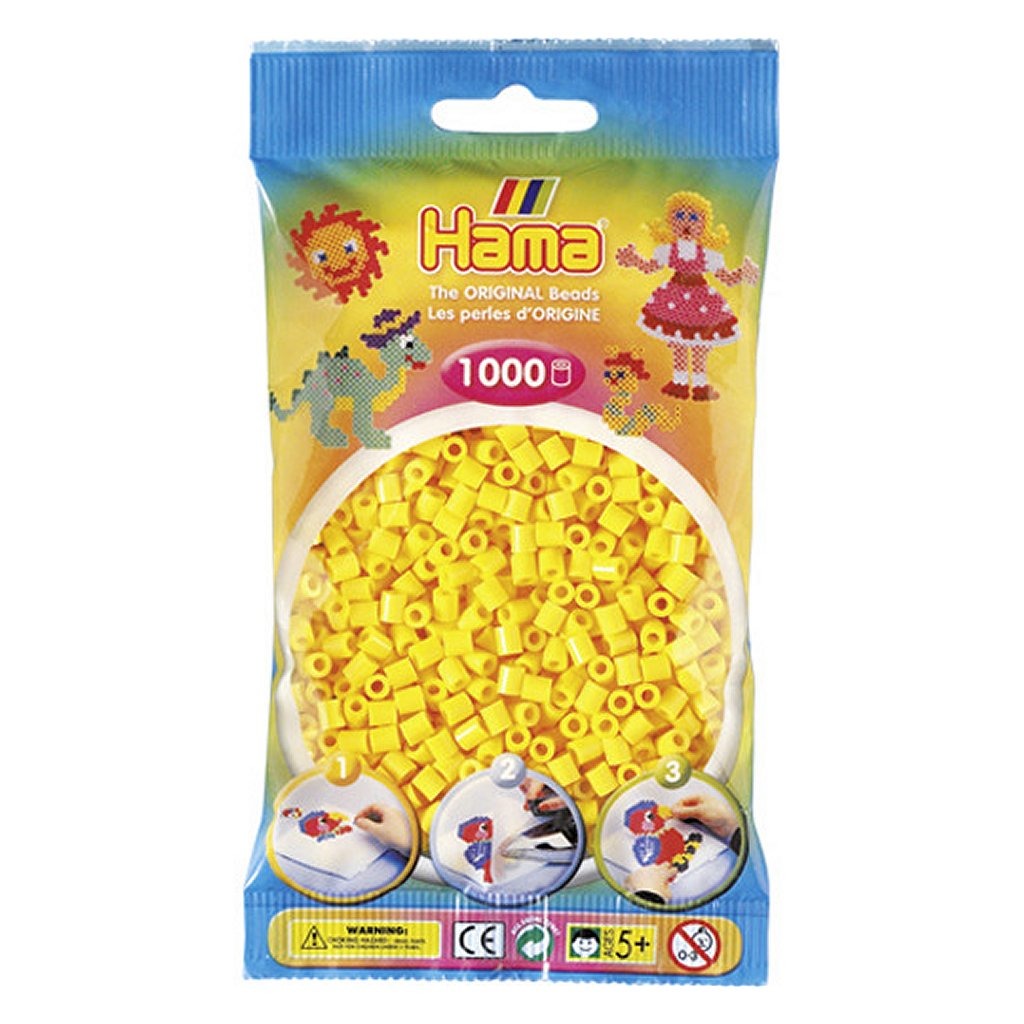 HAMA STRING BEADS - GEEL (03), 1000ST.