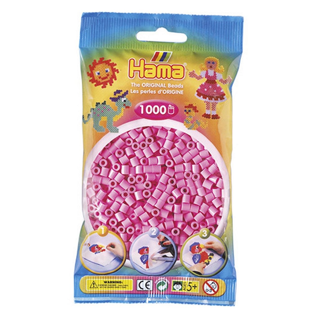 Hama jernperler rosa 1000 stykker