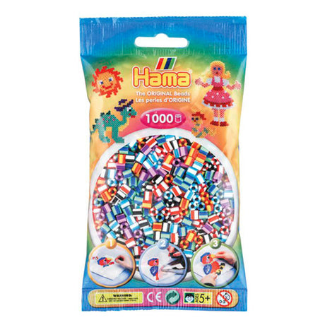 HAMA INTERING BEAD MIX - rayé (090), 1000st.