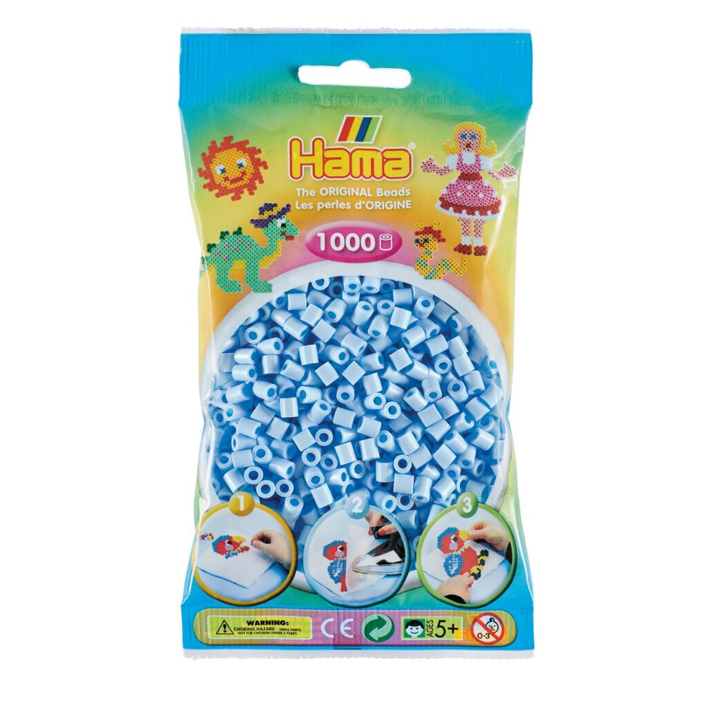 Perles thermocollantes Hama bleu glacier pastel – 1000 pièces