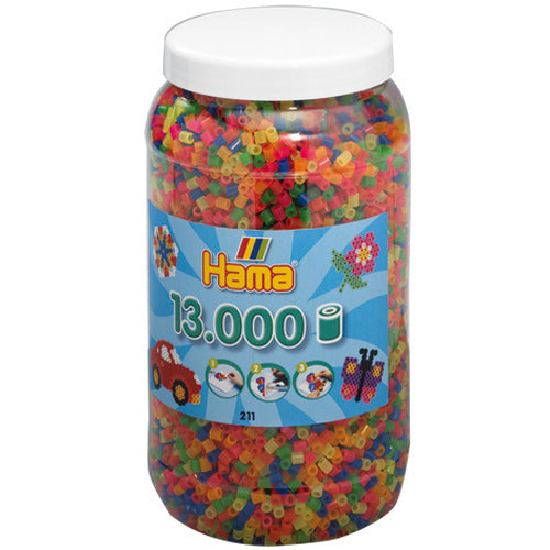 Perle di ferro Hama ton con 13000 pezzi neon