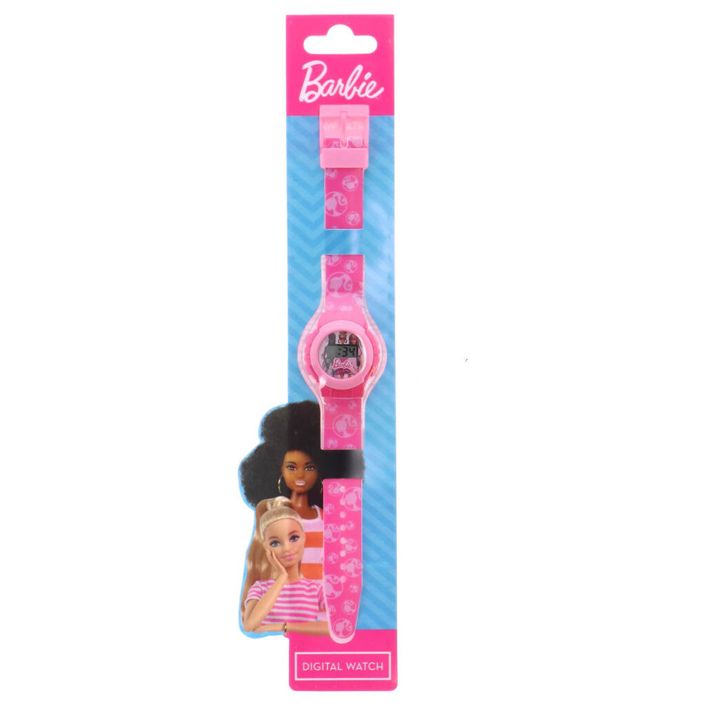 Montre LCD Barbie rose