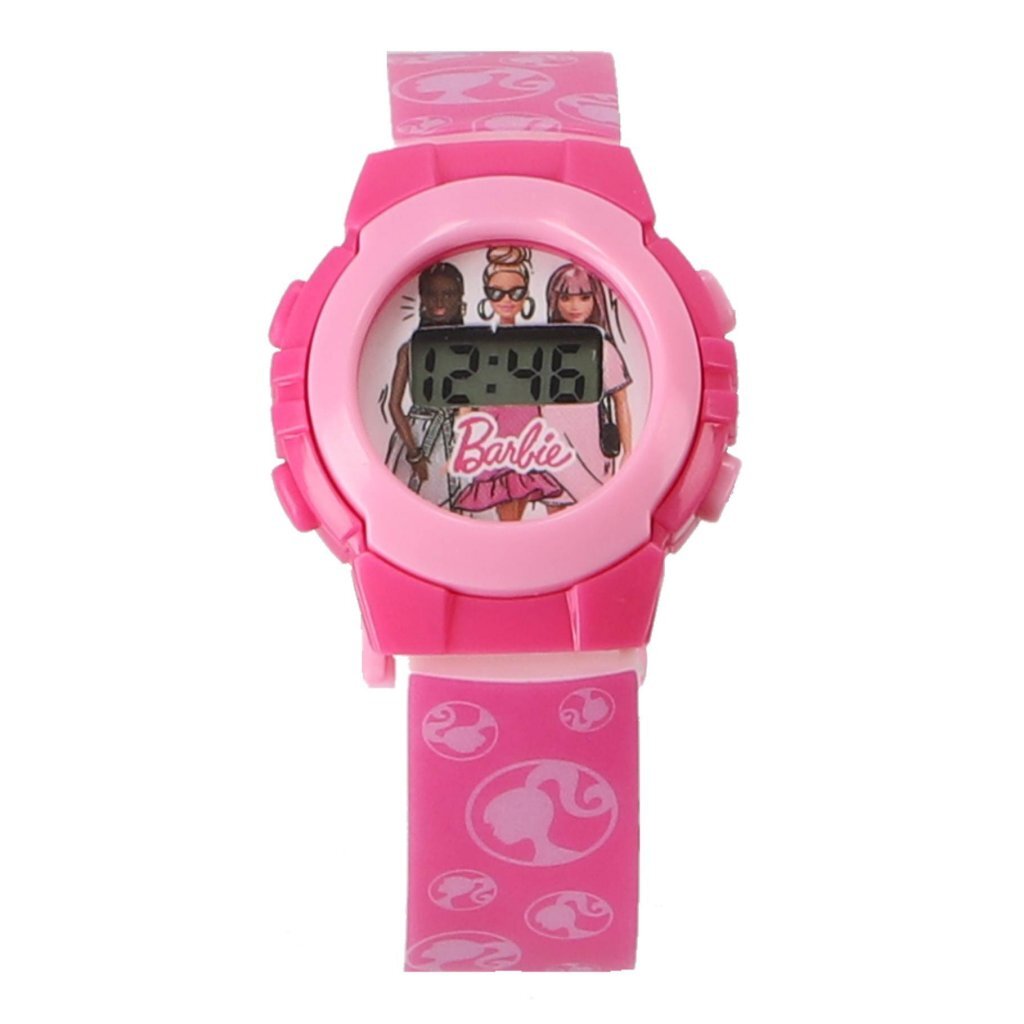 Montre LCD Barbie rose