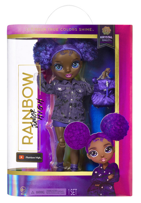 Poupée édition spéciale Rainbow High Junior High - 23 cm - Krystal Bailey - violet - poupée mannequin