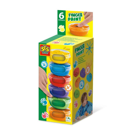 Peinture au doigt Ses 6 couleurs x 45ml