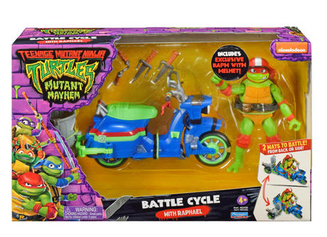 Playmates Teenage Mutant Ninja Turtles Battle Cycle Scooter avec Raphael