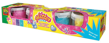 Ses creative ses paillettes argile - 4 pots en argile