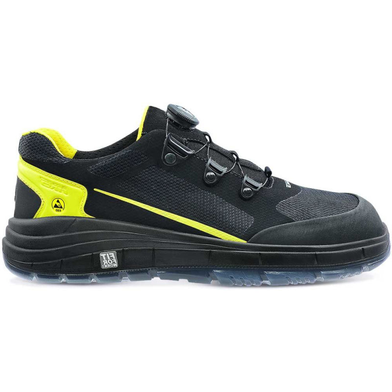 Hks chaussure de travail boa 8 btp faible s1p | noir jaune | taille 43 - 00.162.024.43