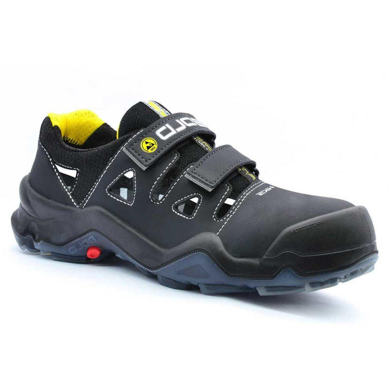 Hks sandale elba 1 vtp sans métal s1p esd | noir jaune | taille 45 - 00.162.033.45