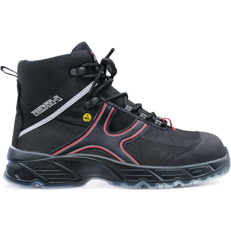 Hks chaussure de travail k5 ca haute s3 | noir rouge | taille 43 - 00.162.053.43