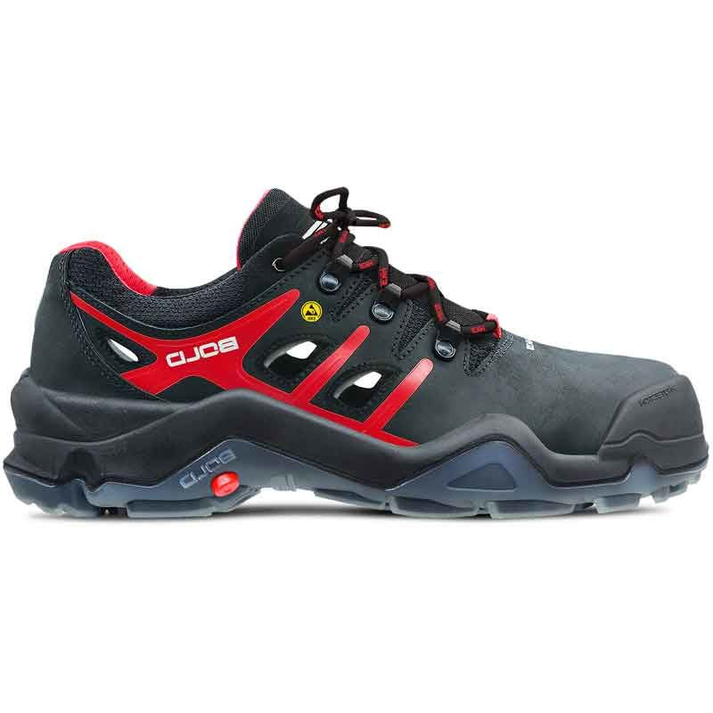 Hks chaussure de travail tigre 4 vtp low s1p esd | noir rouge | taille 44 - 00.162.099.44