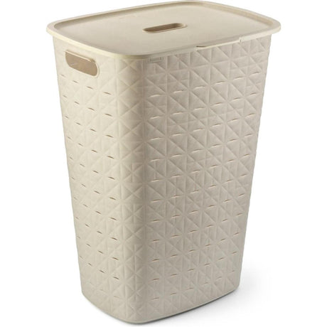 Curver boîte à linge softex avec couvercle 56l blanc