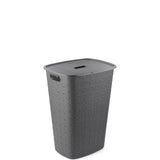 Curver panier à linge softex avec couvercle 56l anthracite