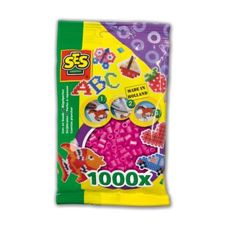 Ses perles thermocollantes rose fluo 1000 pièces