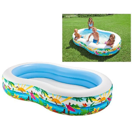 Piscine lagon paradisiaque Intex 56490np 262x160cm