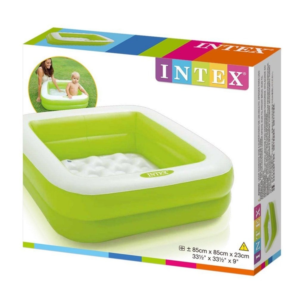 Baignoire bébé Intex 85x85x23 cm assortie + kit de réparation