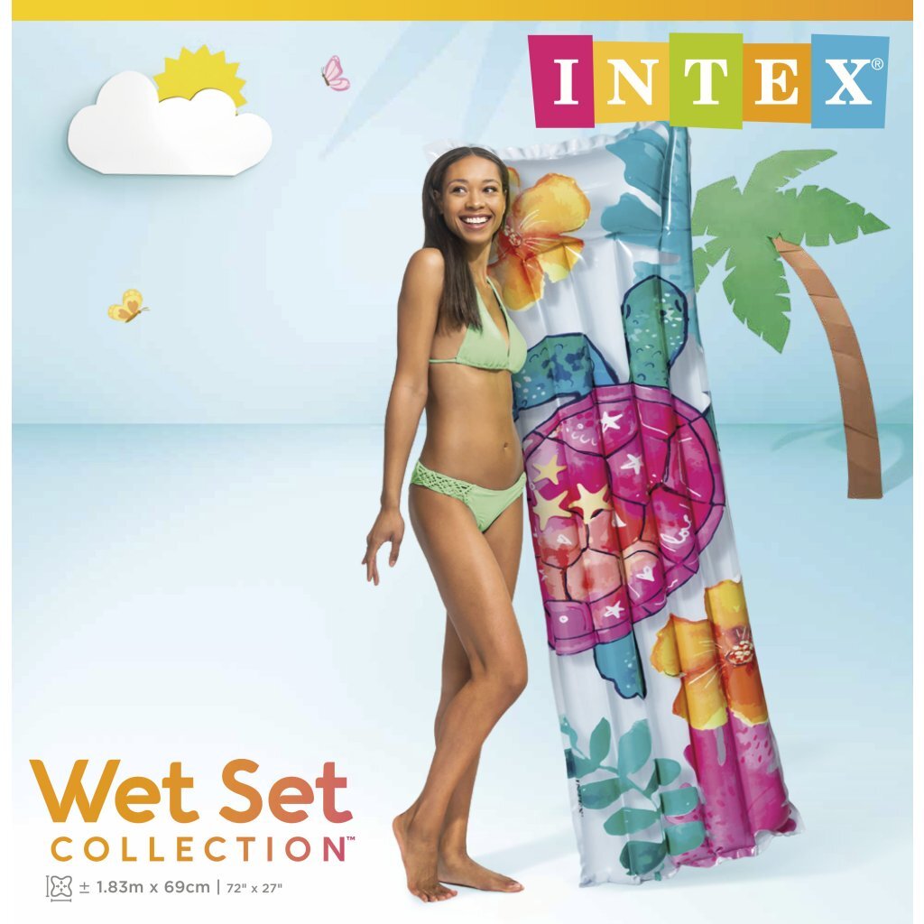 Intex 59720np wet set collection flower luchtbed 183x69 cm