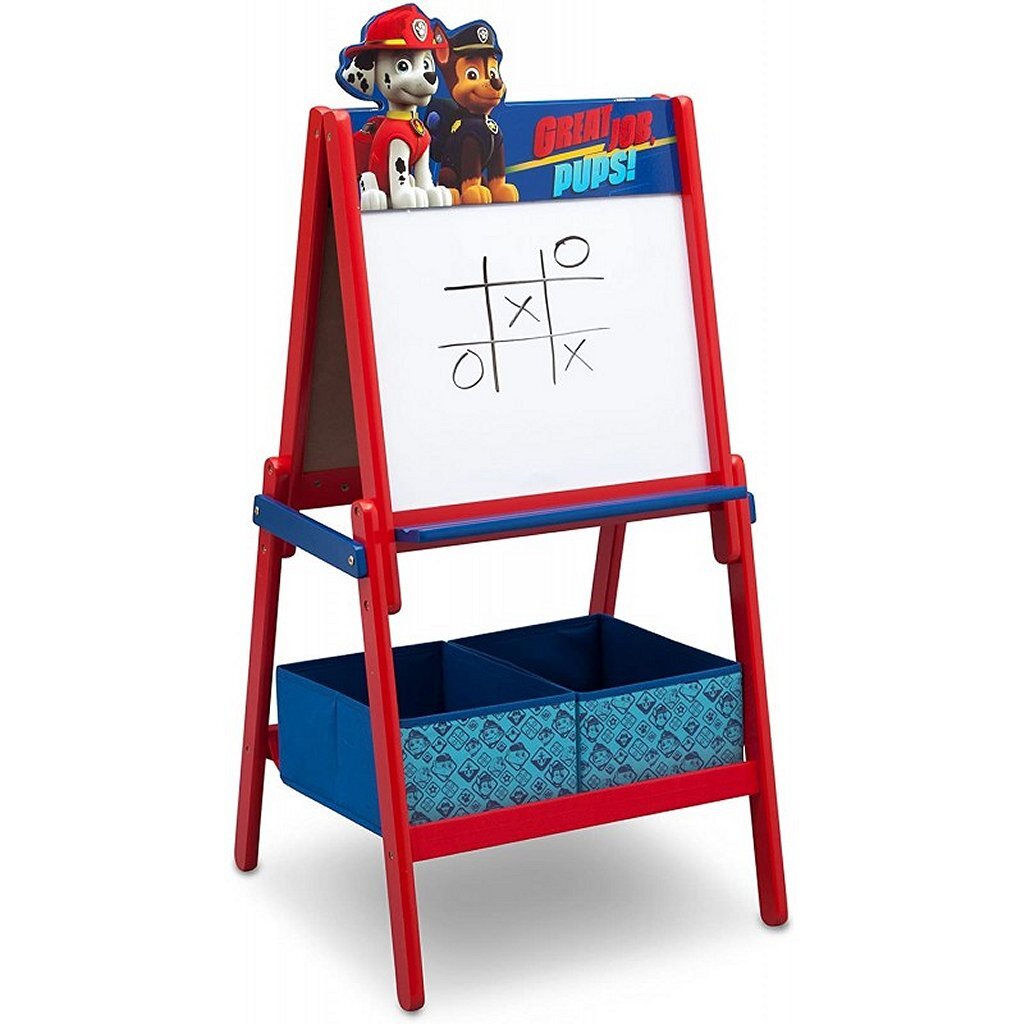 Paw patrol te87578pw wooden double -sided chalkboard whiteboard