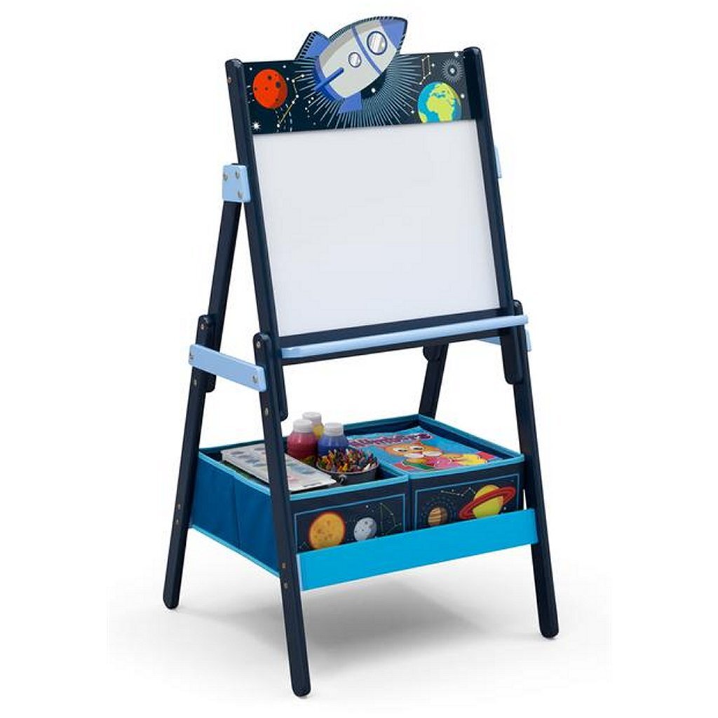 Delta Children Space Adventures TE87544SA dřevěná magnetická tabule + úložný prostor