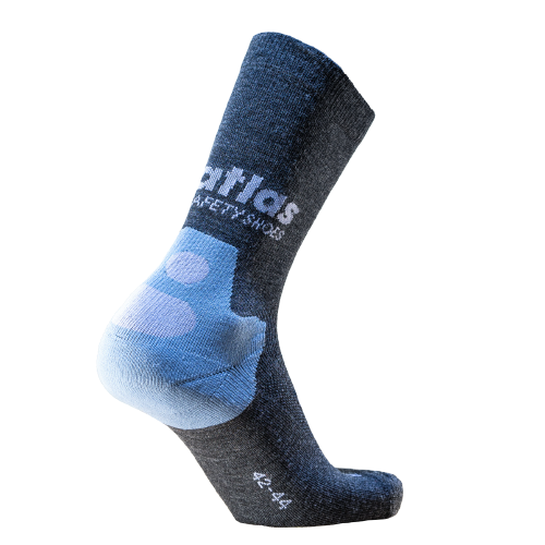 Chaussettes de travail toutes saisons Atlas | gris gris clair | taille 39 - 4043692447643