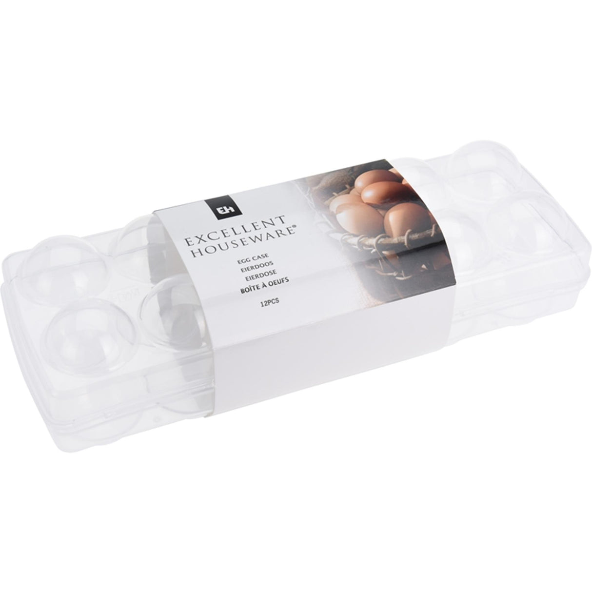 Excellente boîte à œufs en plastique transparent 27x9cm, articles ménagers