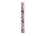 Decoris Boules de Noël 3cm 9 pièces verre rose champa