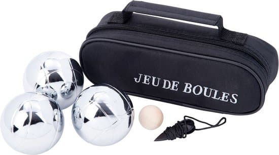 longfield jeu de boules spel 3 metalen ballen in tas