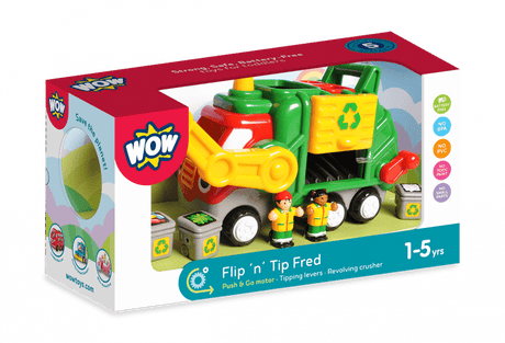 Wow jouets flip 'n' trip fred - camion poubelle