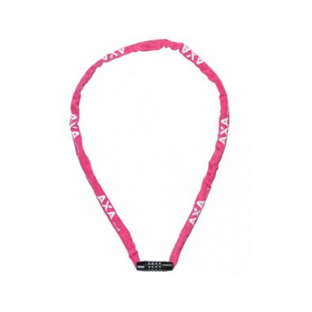 Axa antivol à chaîne rigide code rcc 120x3,5 avec housse en polyester - rose