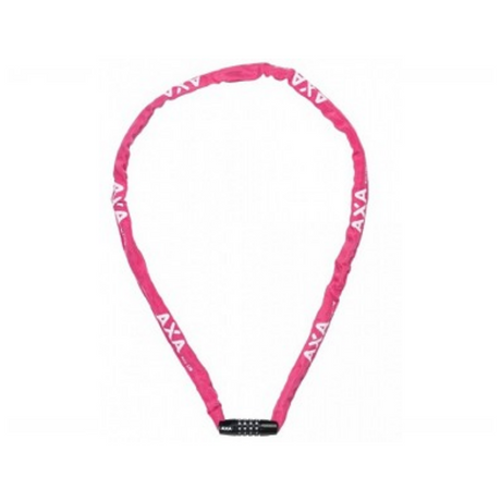 Axa antivol à chaîne rigide code rcc 120x3,5 avec housse en polyester - rose