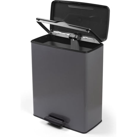 Poubelle à pédale Curver Decobin 65l gris froid