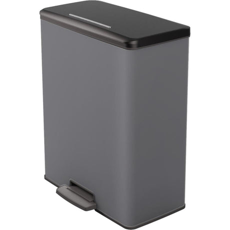 Curver poubelle déco duo 26l+26l gris froid