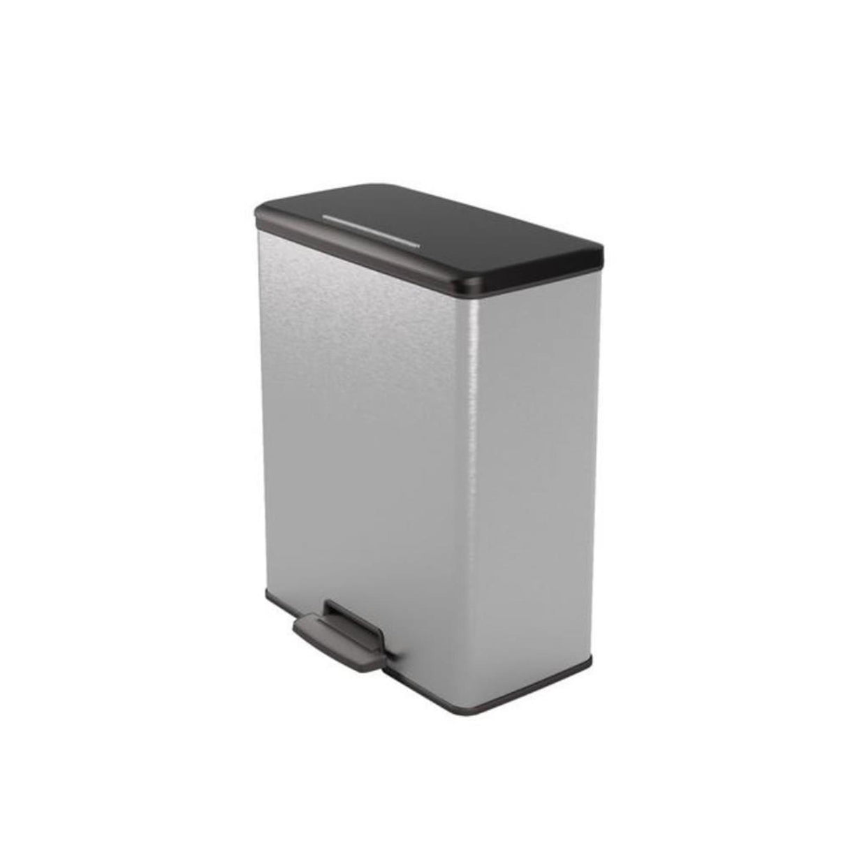 Curver poubelle déco duo 26l+26l argent