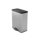 Curver poubelle déco duo 26l+26l argent