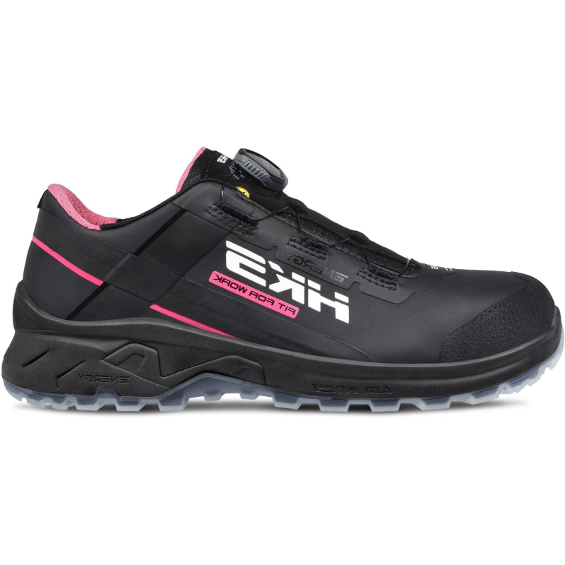 Hks chaussure de travail airguard rose noir boa s3l basse | noir | taille 42 - 4040005667422