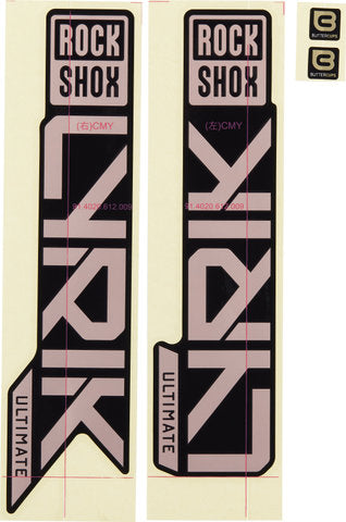 Kit de décalcomanies RockShox pour Lyrik Ultimate Axle du modèle 2023