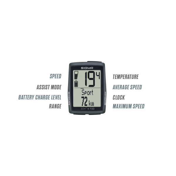 Sigma ordinateur de vélo eox view 700