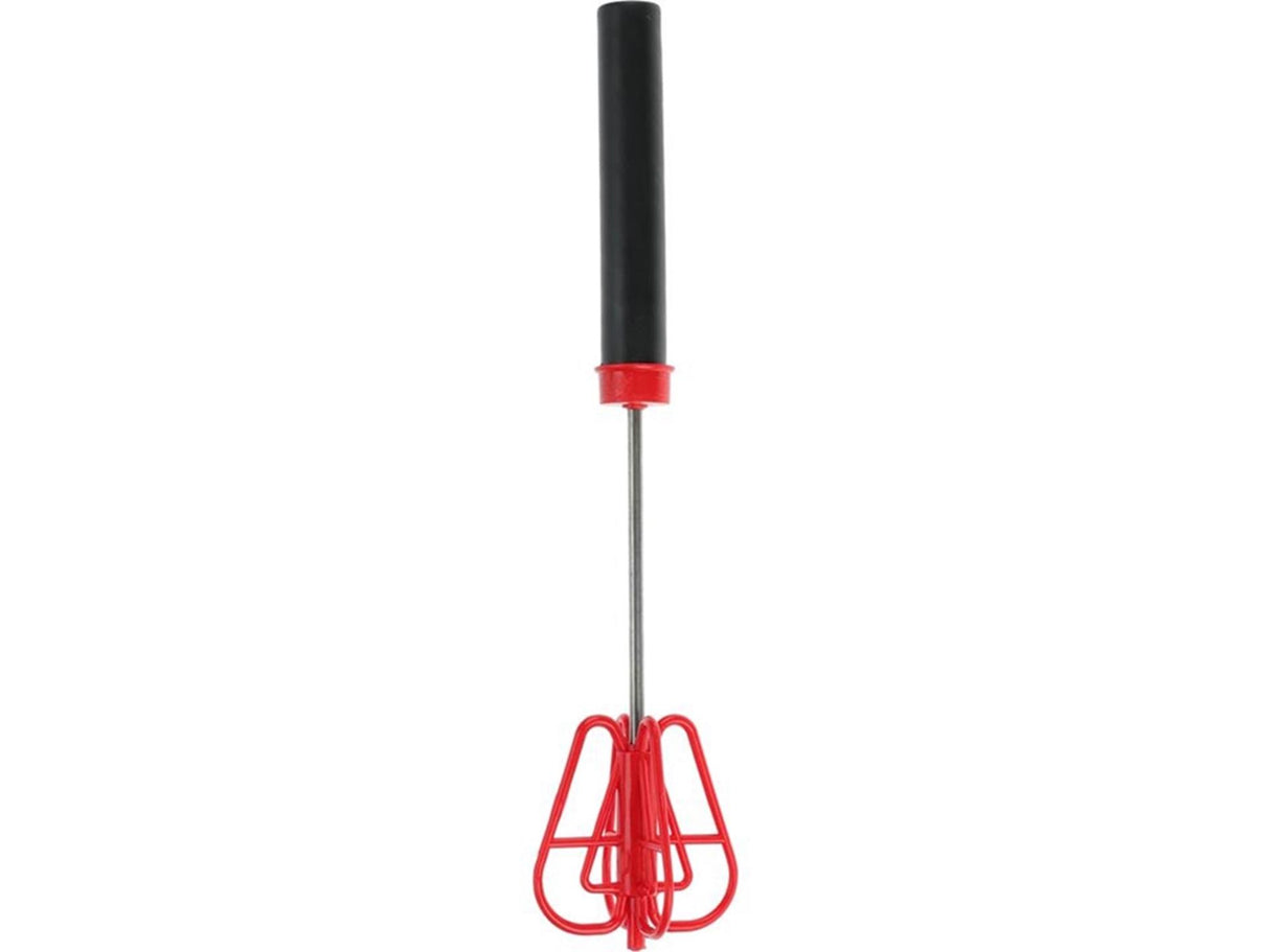Excellent fouet ménager en plastique avec acier inoxydable 26x6x6cm rouge