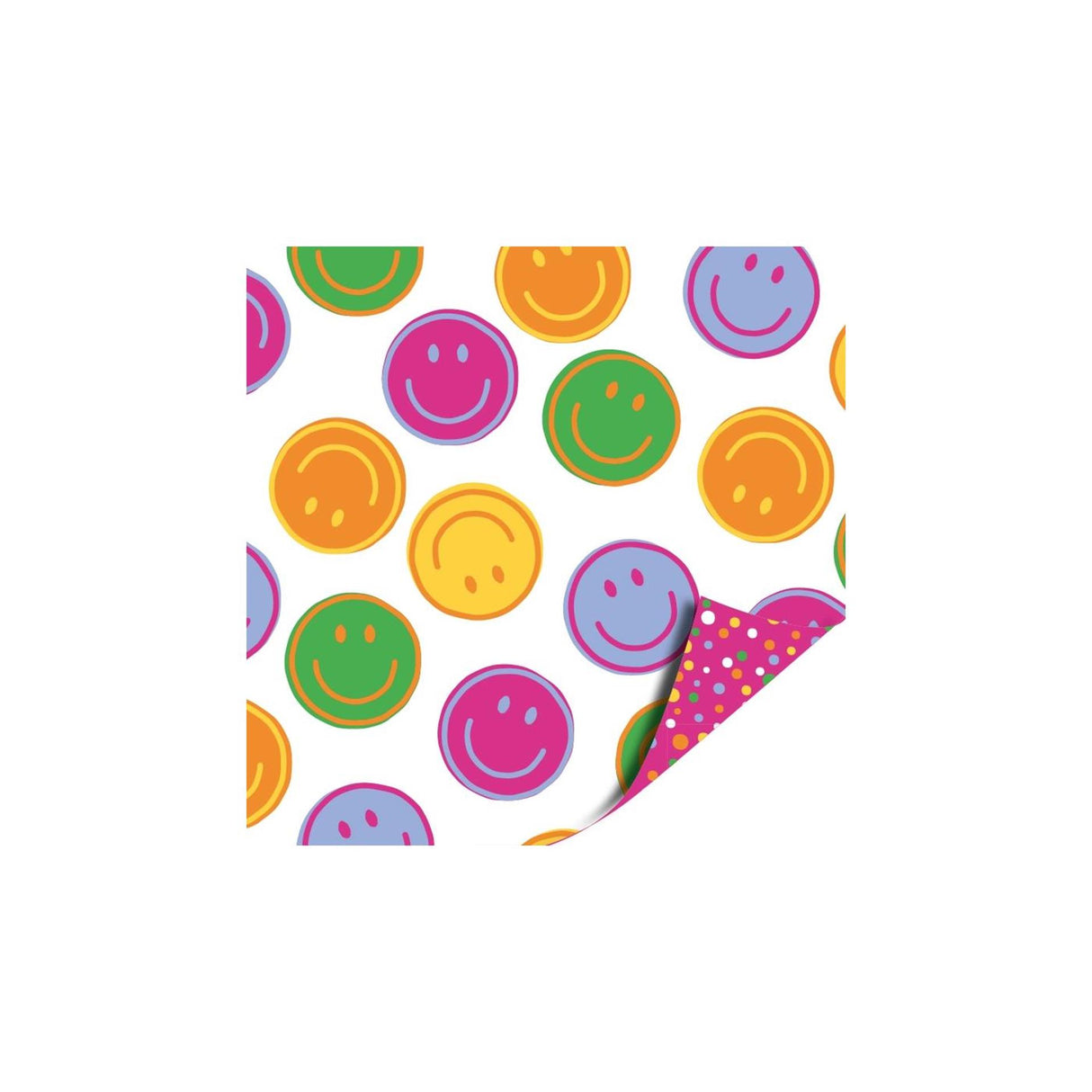 Rouleau de compteur de plan de caisse 50cm 100m - smileys confettis multicolores