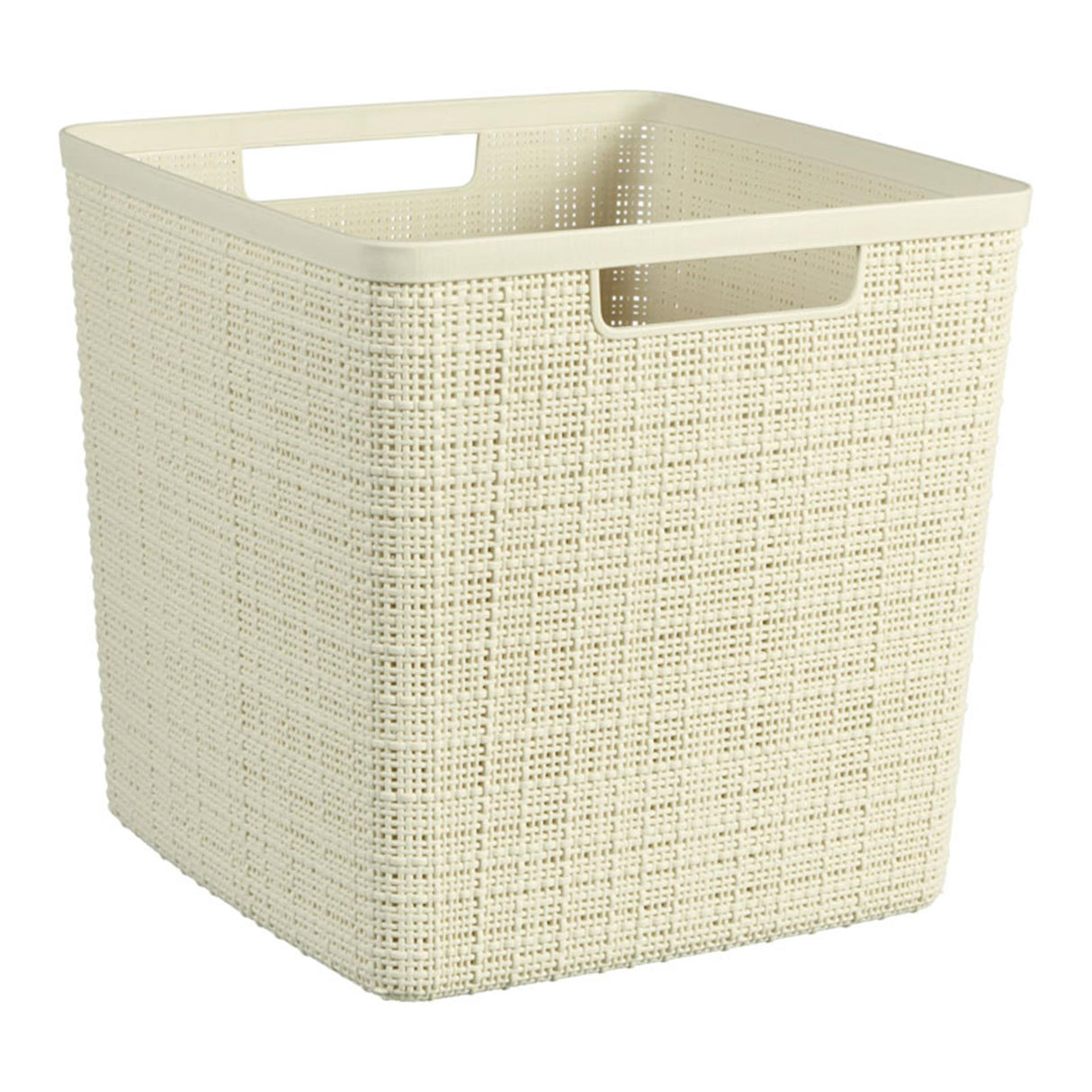Curver panier en jute cube 17l blanc cassé