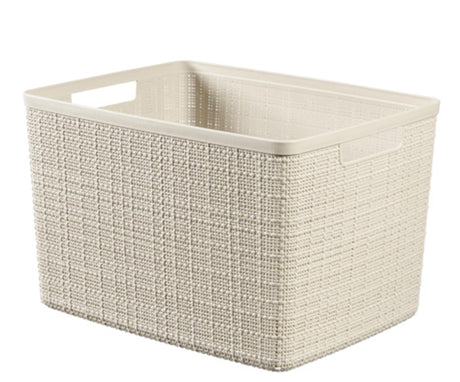 Panier en jute Curver l 20l blanc cassé