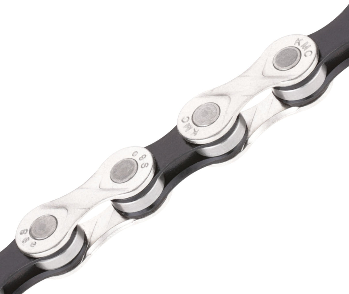 KM C E9 Chaîne de vélo de vélos électro 9 Sp 1 2x11 128 132 Silver Silver Black Sill